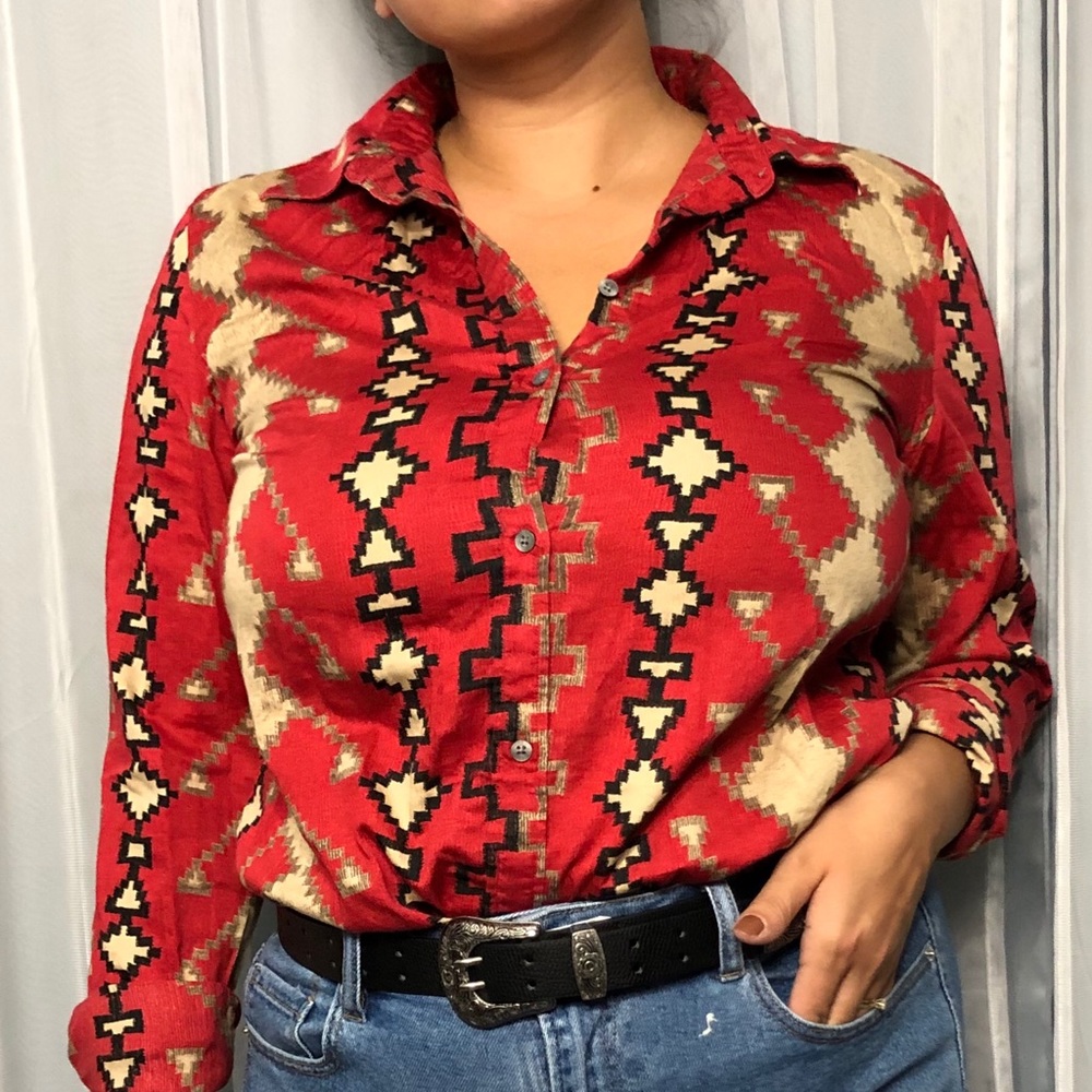 Funky fresh button down🧡